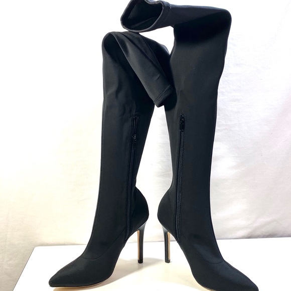 Halston Black ‘Dani’ Over The Knee Boot - Picture 4 of 6